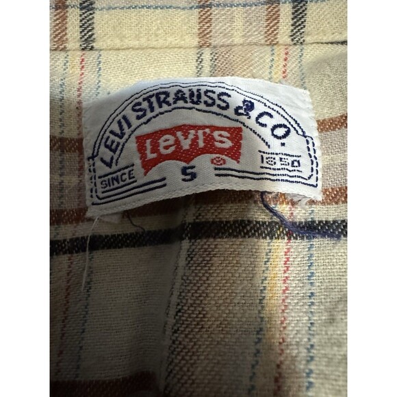 70s white tab Horse Big E Talon High Waist Levi’s  W/white Tab Pearl Button RARE - Picture 5 of 16